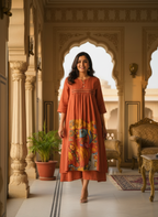 Rust Terra-Cotta Cotton Kurti