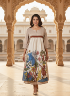 Sandstone Beige Cotton Kurti