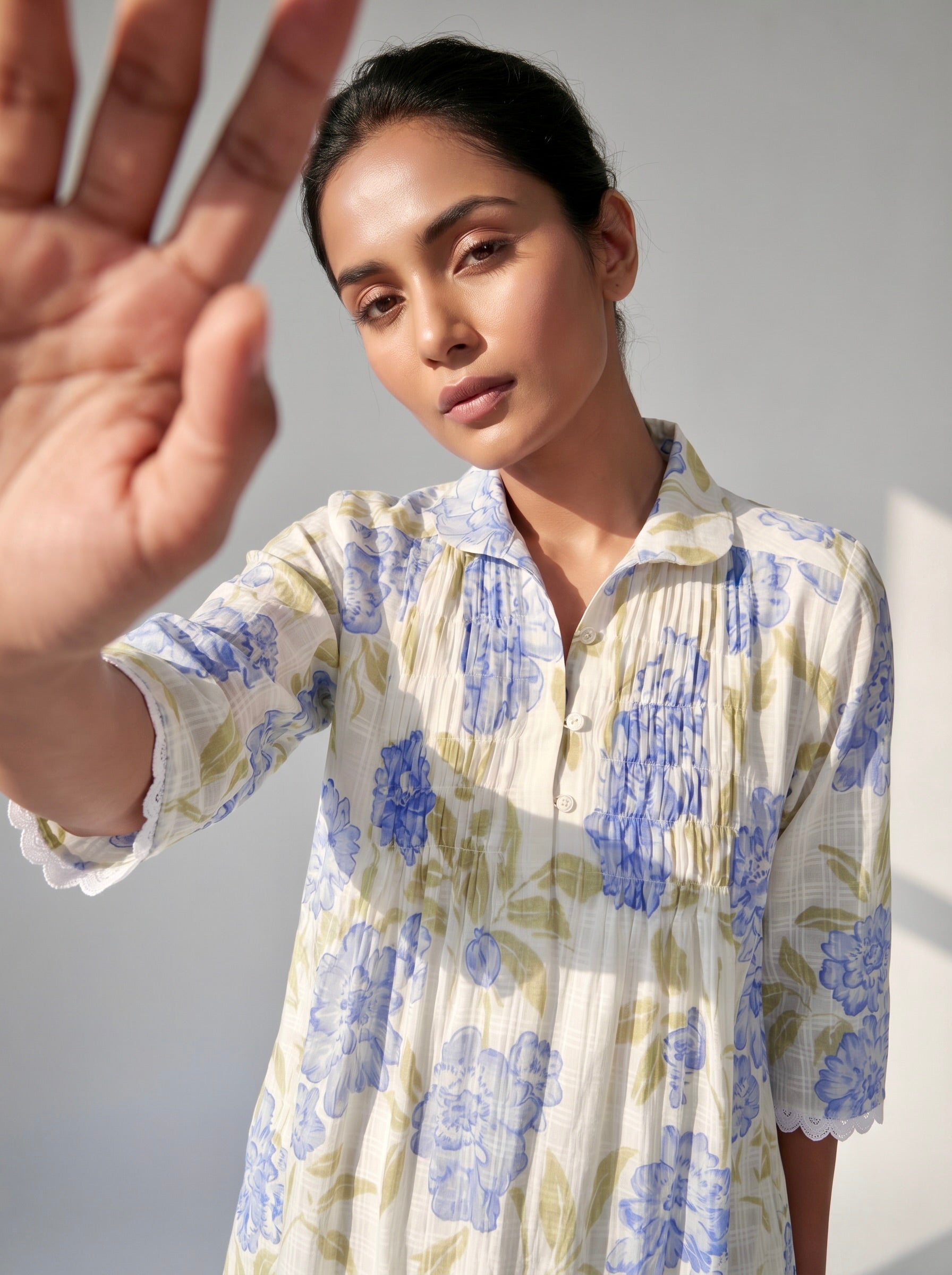 Blue Meadow Cotton Dress