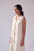Ivory Floral Embroidered Dress