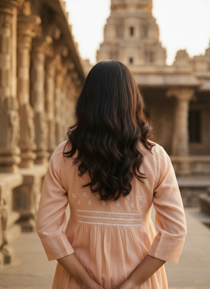 Vintage Rose A-Line Kurti