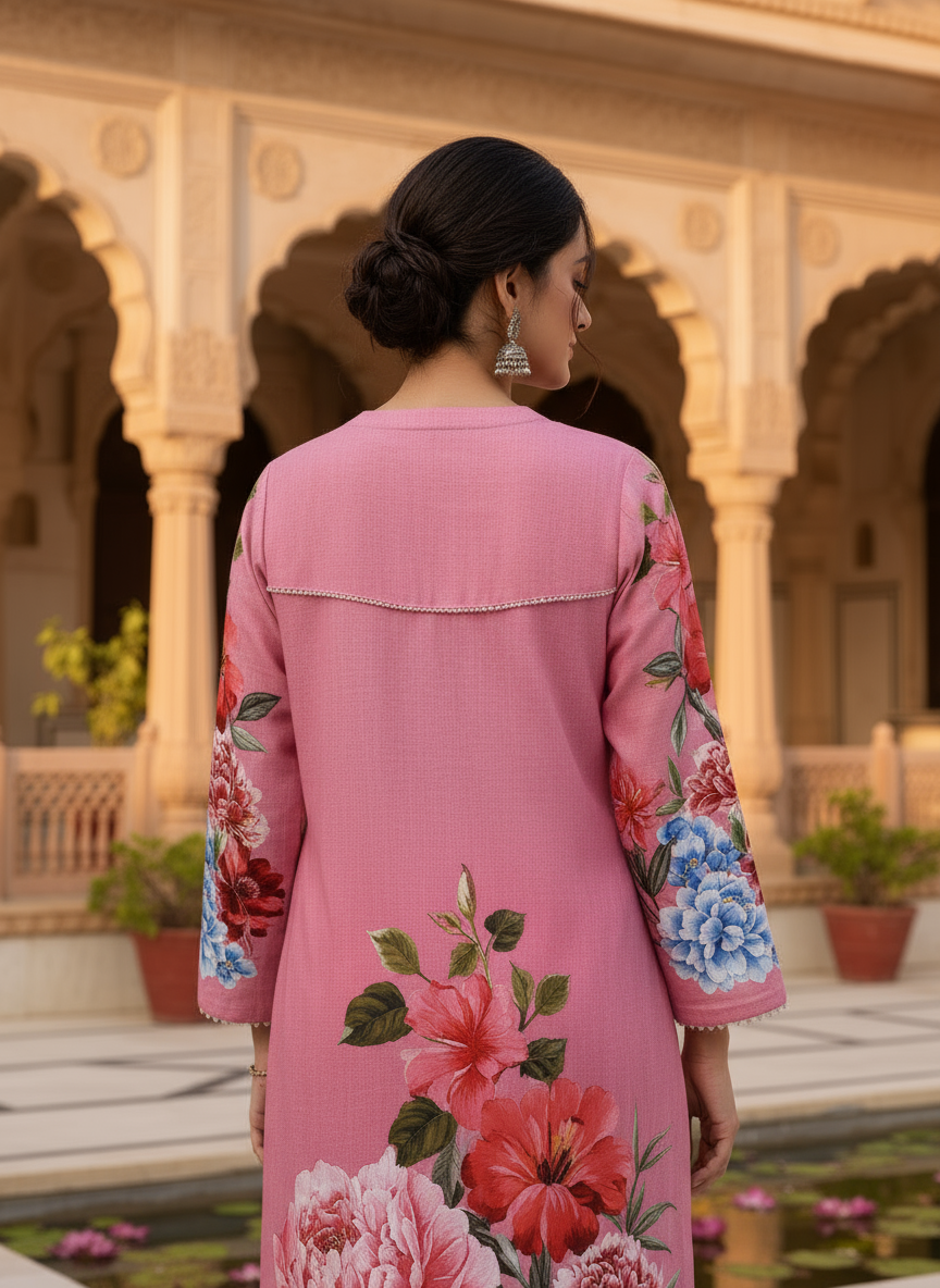 Blossoms in Pink Floral Ensemble