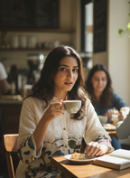 Hand-Painted Short Kurti with Pants