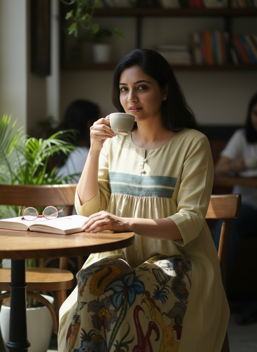 Green Flamingo Kurti