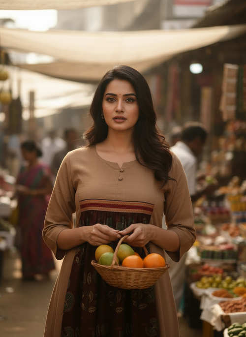 Artisanal Earth-Tone Kurti