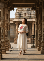 A-Line Kurti With A Rose Motif