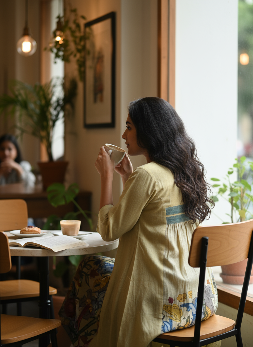 Green Flamingo Kurti