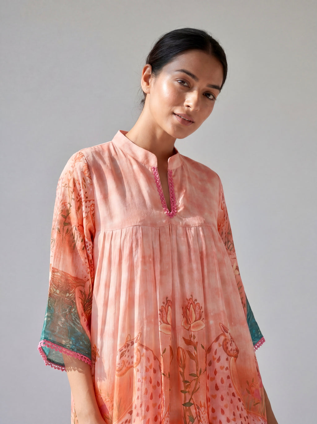 Blush Safari Bloom Cotton Dress
