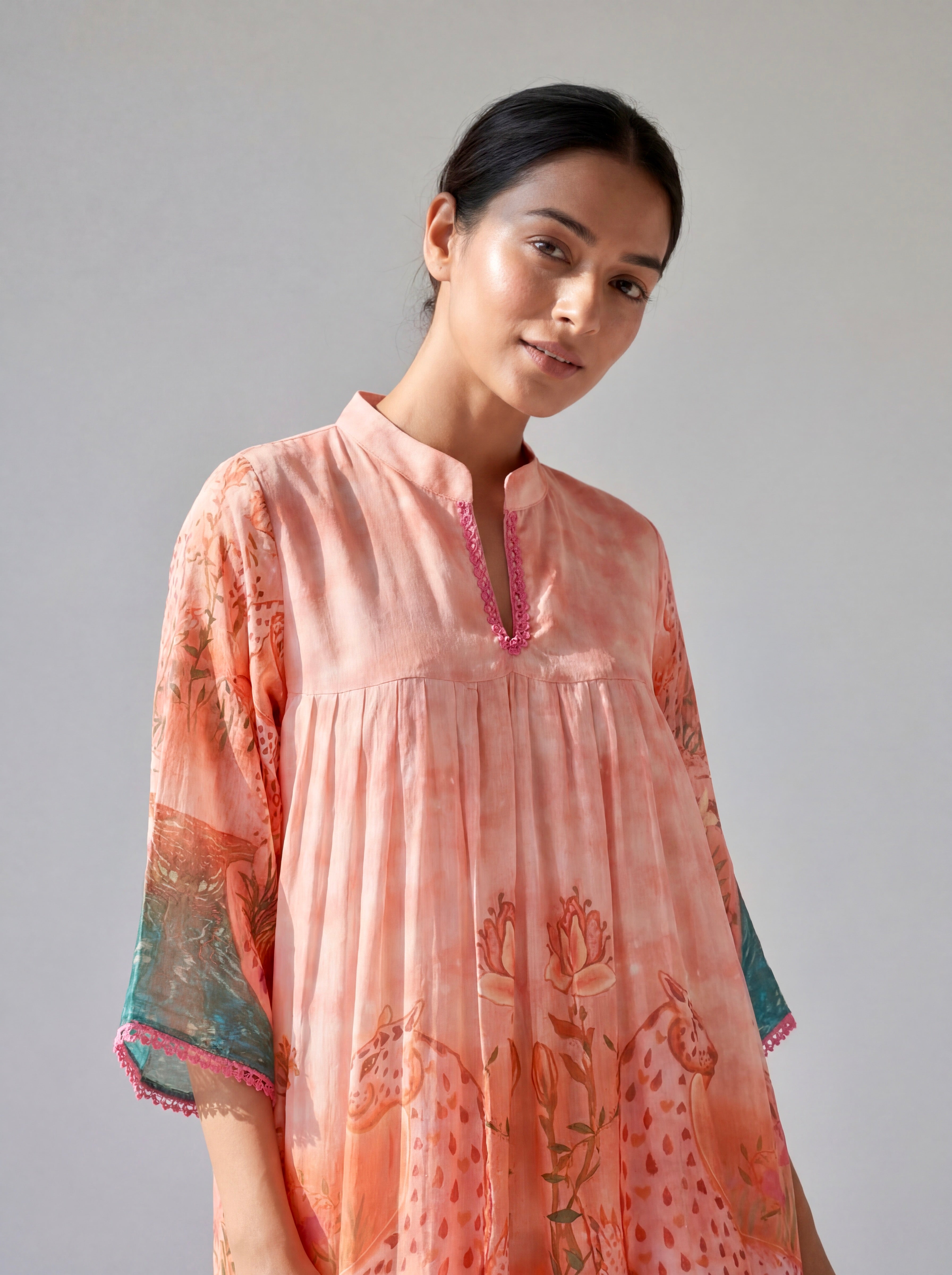 Blush Safari Bloom Cotton Dress