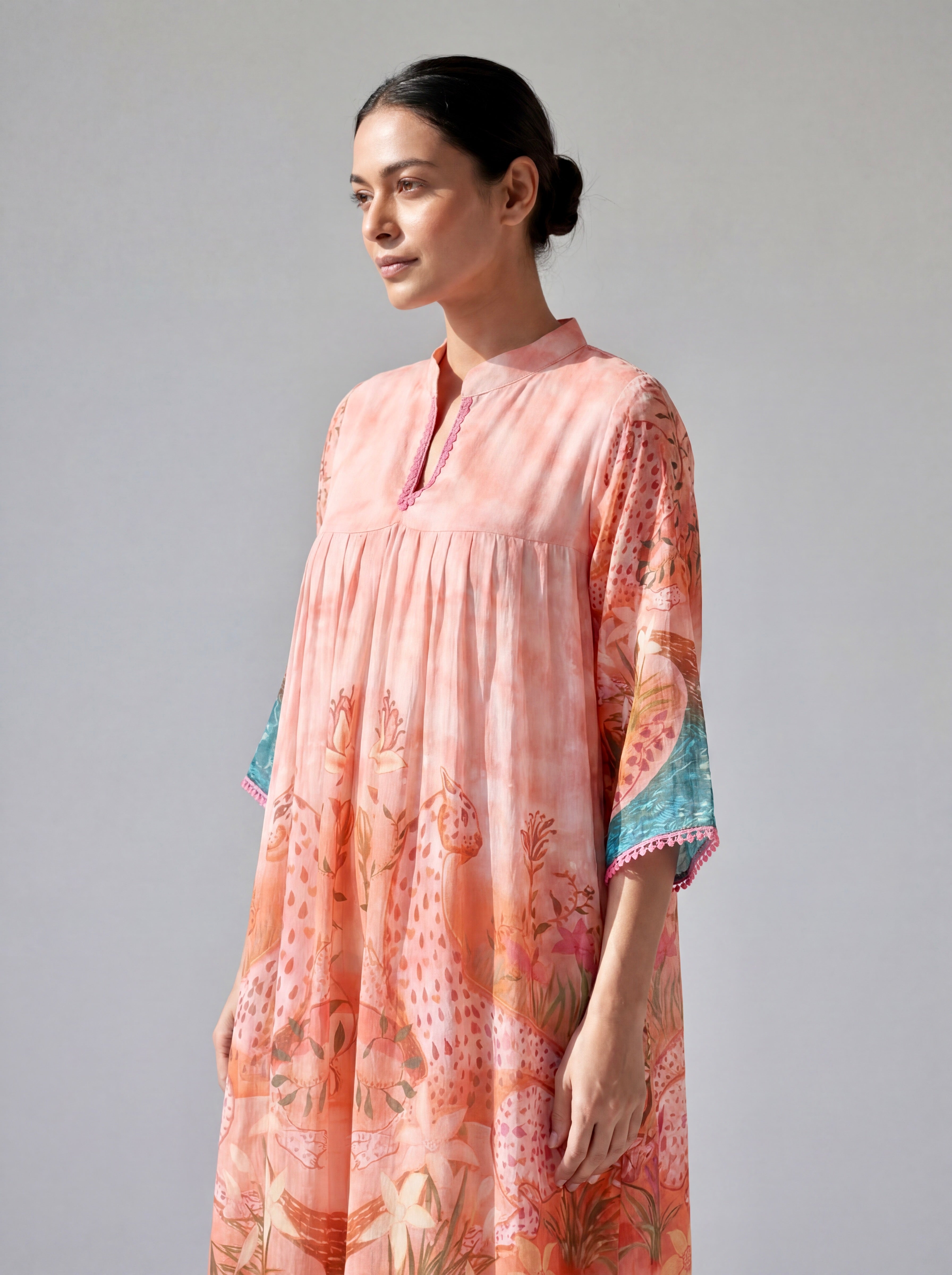 Blush Safari Bloom Cotton Dress
