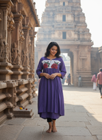 Vintage Rose A-Line Kurti