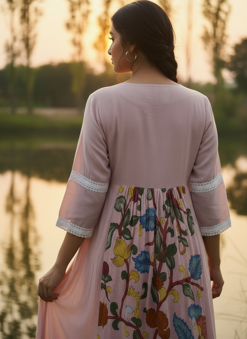 Pastel Bloom Handcrafted Kurti