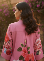 Rose Bloom Floral Kurti Set