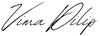Signature-style text 'Vima Dilip' on a white background