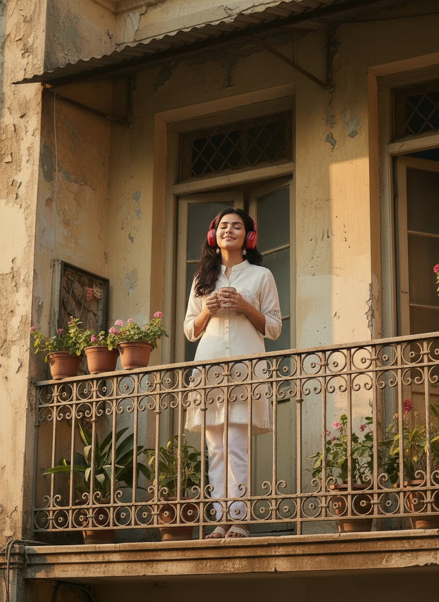 Ivory Embroidered Short Kurti with Lace Detailing With Pants